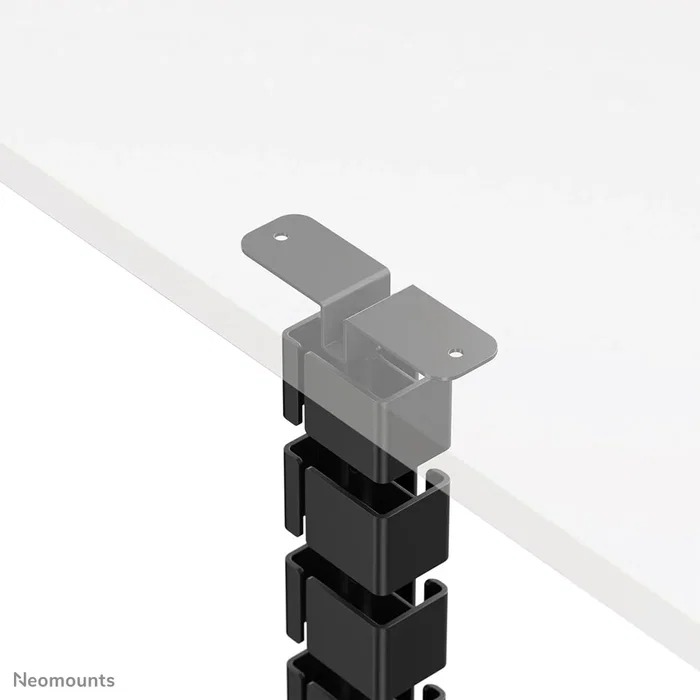 Neomounts ADS06-130BL Guía de Cables Vertebral Modular Ajustable para Escritorio, Color Negro, Fijación con Tornillos