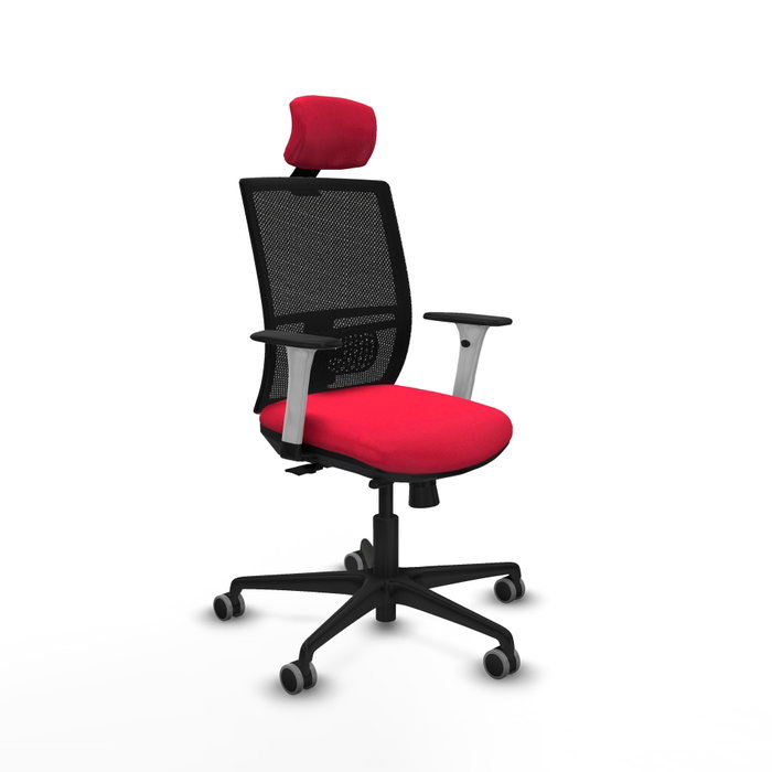 PIQUERAS Y CRESPO Silla de oficina Yunquera con mecanismo Sincro/Traslack Rojo y Negro PIQUERAS Y CRESPO Silla de oficina Yunquera con mecanismo Sincro/Traslack Rojo y Negro
