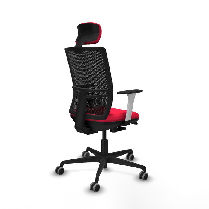 PIQUERAS Y CRESPO Silla de oficina Yunquera con mecanismo Sincro/Traslack Rojo y Negro PIQUERAS Y CRESPO Silla de oficina Yunquera con mecanismo Sincro/Traslack Rojo y Negro