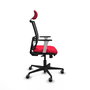 PIQUERAS Y CRESPO Silla de oficina Yunquera con mecanismo Sincro/Traslack Rojo y Negro