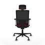 PIQUERAS Y CRESPO Silla de oficina Yunquera con mecanismo Sincro/Traslack Rojo y Negro