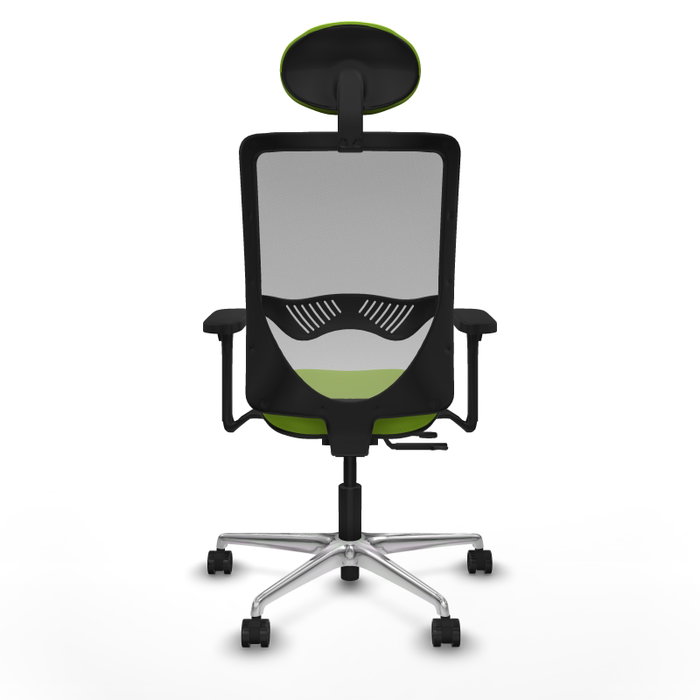 PIQUERAS Y CRESPO Silla de oficina Zulema con mecanismo Sincro/Traslack, Pistacho y Gris