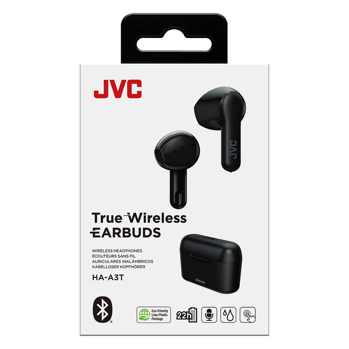 JVC HA-A3T-B-U Auriculares TWS In Ear Negro con 22h de Batería y Carga Rápida