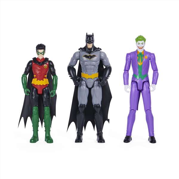 Spin Master Pack de 3 Figuras Batman, Robin y Joker de 30 cm Spin Master Pack de 3 Figuras Batman, Robin y Joker de 30 cm