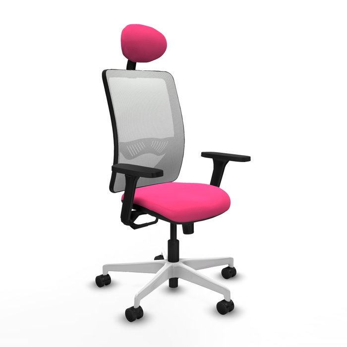 PIQUERAS Y CRESPO Silla de oficina Zulema con Mecanismo Sincro, Rosa y Blanco PIQUERAS Y CRESPO Silla de oficina Zulema con Mecanismo Sincro, Rosa y Blanco