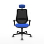 PIQUERAS Y CRESPO Silla de oficina Mardos con mecanismo Sincro, Azul y Negro