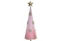 DKD Home Decor Árbol Navidad Fantasia 40 x 14 cm Rosa Palo Dorado Metal Madera (4 Unidades)