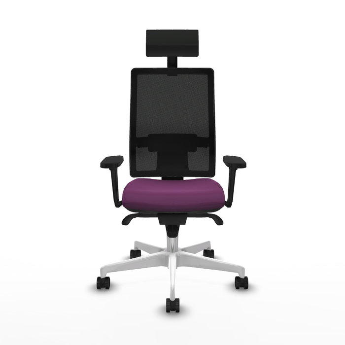 PIQUERAS Y CRESPO Silla de oficina Horna con mecanismo Sincro, Morado y Negro