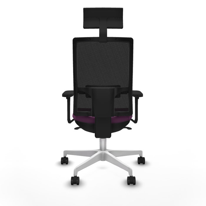 PIQUERAS Y CRESPO Silla de oficina Horna con mecanismo Sincro, Morado y Negro