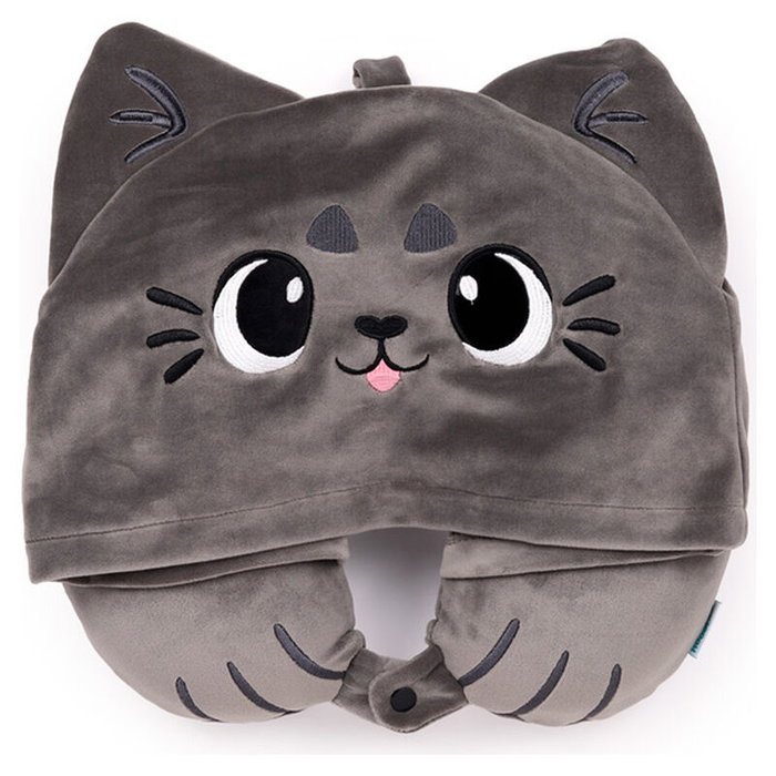 PUCKATOR Almohada de viaje con capucha Gatos Beans & Co Hoodeazzz