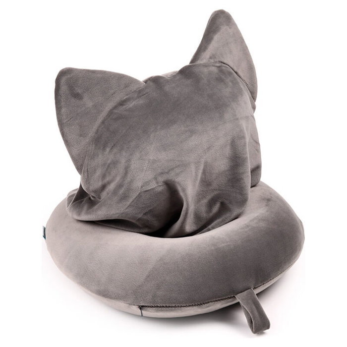 PUCKATOR Almohada de viaje con capucha Gatos Beans & Co Hoodeazzz