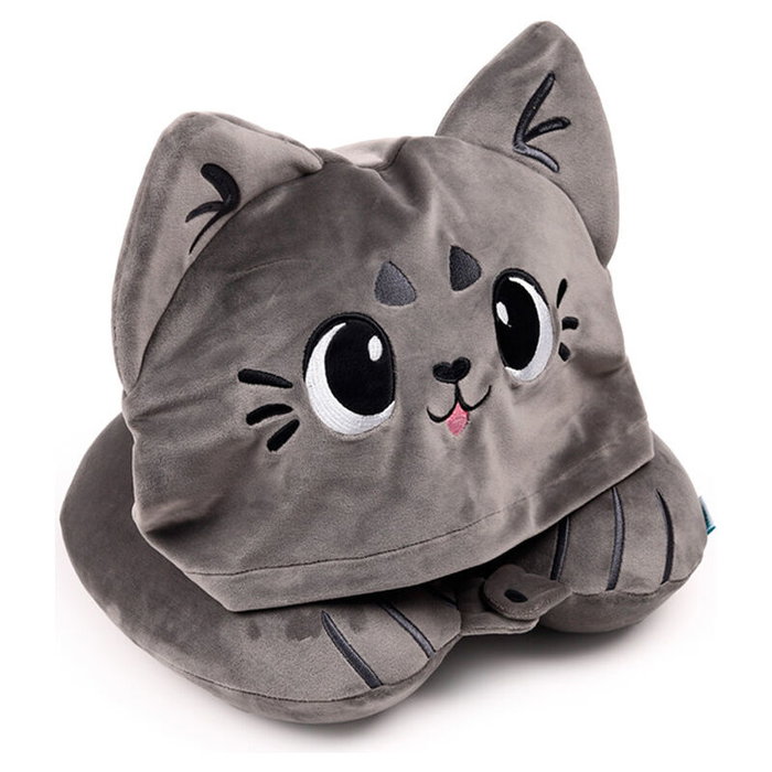 PUCKATOR Almohada de viaje con capucha Gatos Beans & Co Hoodeazzz