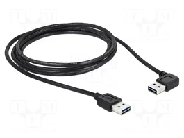DeLOCK Cable USB 2.0 A a A de 1 m con conectores de 90 grados