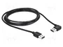 DeLOCK Cable USB 2.0 A a A de 1 m con conectores de 90 grados