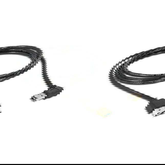 DeLOCK Cable USB 2.0 A Macho a Macho, 1 metro, Conectores en Ángulo de 90°, Negro