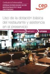 CEP EDITORIAL, Manual uso dotación básica restaurante y asistencia - CEP EDITORIAL