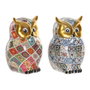DKD Home Decor Figura de Búho en Resina Dorado (Pack de 2)