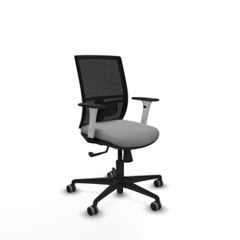 PIQUERAS Y CRESPO Silla de oficina Yunquera con mecanismo Sincro, Gris y Negro