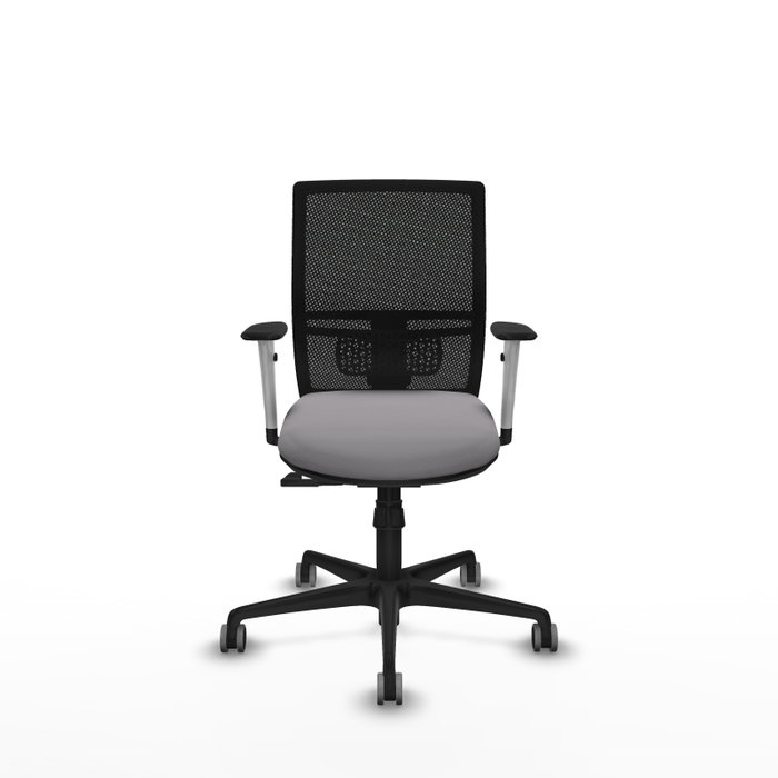 PIQUERAS Y CRESPO Silla de oficina Yunquera con mecanismo Sincro, Gris y Negro