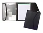 Liderpapel Carpeta Portadocumentos Polipropileno con 5 Bolsas y Bloc de Notas, Cierre Velcro, DIN A4, Negro, 270 x 330 x 24 mm