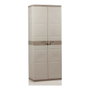 Plastiken Armario alto TITANIO con 2 puertas y 4 estantes Beige y gris pardo