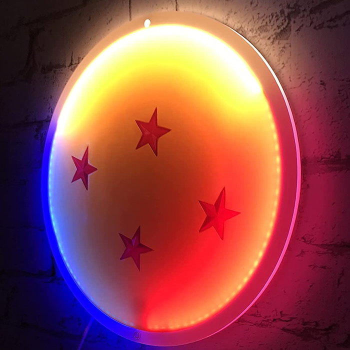 Madcow Entertainment Mural Lampara Neon Bola de Dragón Dragon Ball Z 30 cm LED