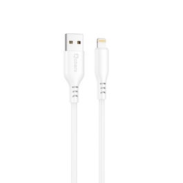 Cable Tokyo USB A a Lightning Qcharx de Carga Rápida 3A y Datos, Silicona Blanca - Qcharx International