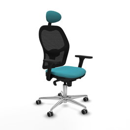 PIQUERAS Y CRESPO Silla de oficina Jorquera Turquesa y Negro