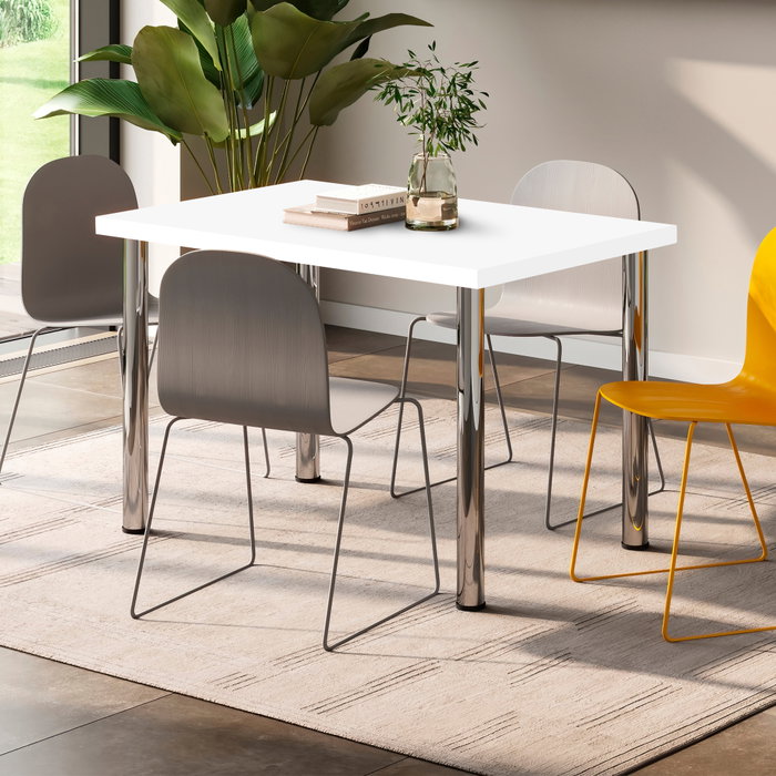 Emuca Tablero para mesa, 1150x750mm, espesor 30mm, Madera, Pintado blanco
