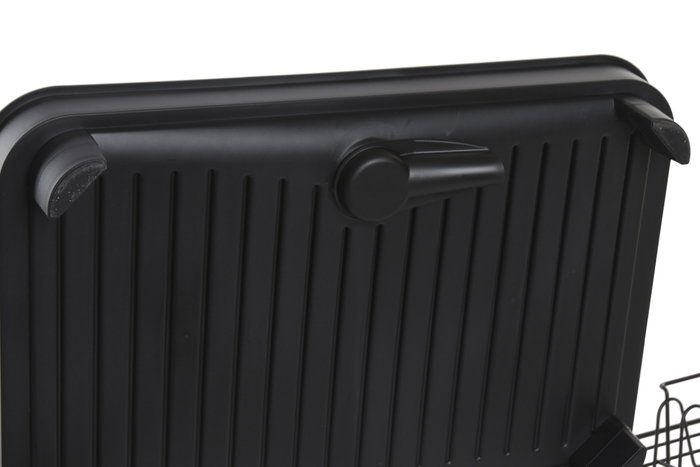 DKD Home Decor Escurreplatos de Metal y PP con Desagüe, Negro