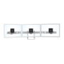 Ergotron 98-009-216 HX Triple Monitor Bow Kit Blanco, Soporte de Pared para 3 Pantallas de hasta 24", 4,6 kg