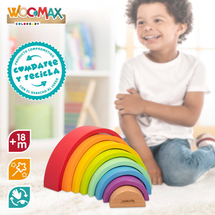 WOOMAX Juego Arcoíris Madera 8 WOOMAX Juego Arcoíris Madera 8