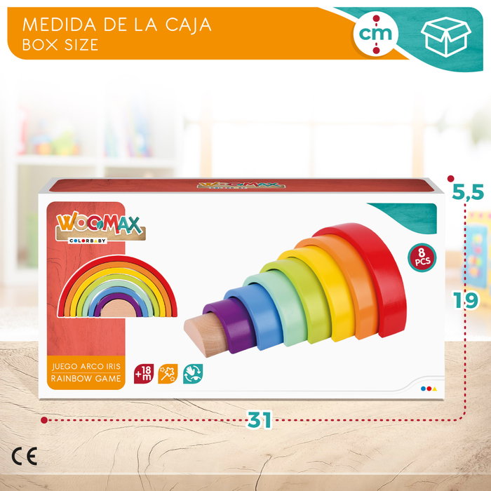 WOOMAX Juego Arcoíris Madera 8 WOOMAX Juego Arcoíris Madera 8