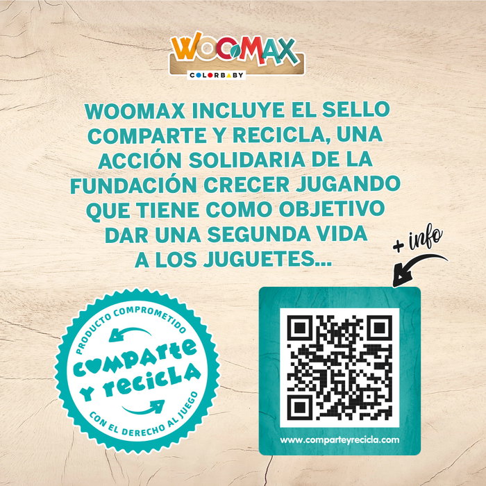WOOMAX Juego Arcoíris Madera 8 WOOMAX Juego Arcoíris Madera 8