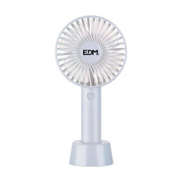 Edm Ventilador de mano recargable Blanco