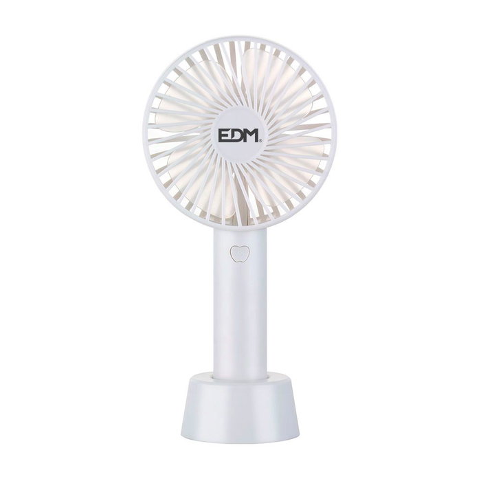 Edm Ventilador de mano recargable Blanco Edm Ventilador de mano recargable Blanco