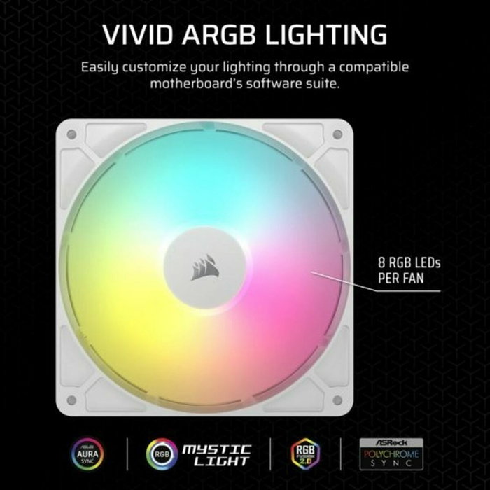 Corsair RS140 ARGB Ventilador de Caja 140 mm Blanco