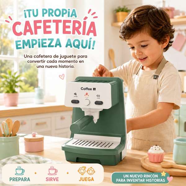 Jugatoys - jugahome Cafetera Eléctrica con taza Jugatoys - jugahome Cafetera Eléctrica con taza
