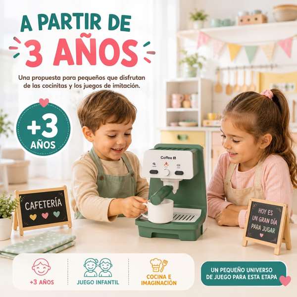 Jugatoys - jugahome Cafetera Eléctrica con taza Jugatoys - jugahome Cafetera Eléctrica con taza