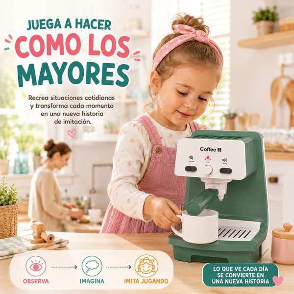 Jugatoys - jugahome Cafetera Eléctrica con taza Jugatoys - jugahome Cafetera Eléctrica con taza