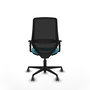 PIQUERAS Y CRESPO Silla de oficina Mardos con mecanismo Sincro/Traslack, Turquesa y Negro