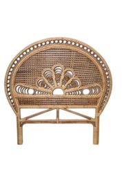 DKD Home Decor Cabecero Cama Balines Bambú y Ratán Natural 175 x 130 x 3 cm