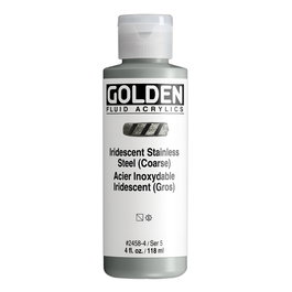 Golden Colores Acrílicos Fluidos Acero Inoxidable Iridiscente Grueso 118 ml