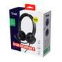 Trust Ayda Auriculares USB con Micrófono ENC Negro