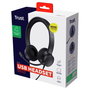Trust Ayda Auriculares USB con Micrófono ENC Negro
