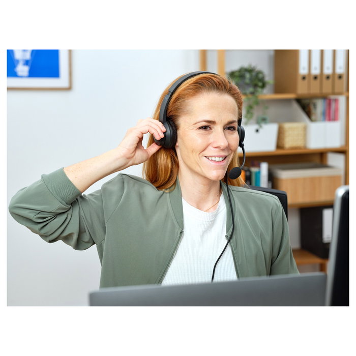 Trust Ayda Auriculares USB con Micrófono ENC Negro
