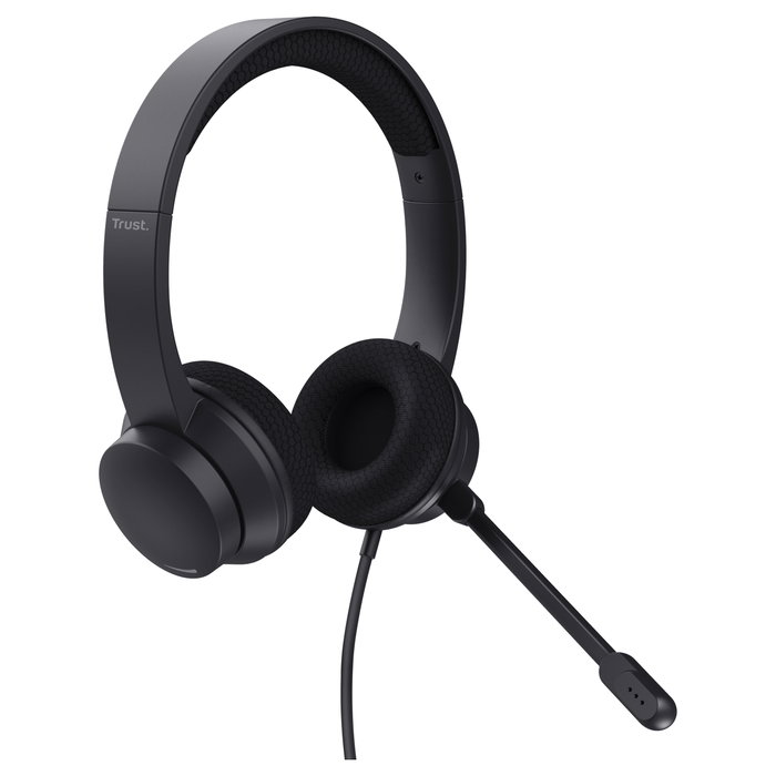 Trust Ayda Auriculares USB con Micrófono ENC Negro
