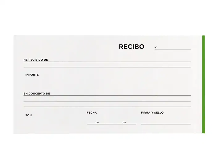 Liderpapel Talonario Recibos 3/fº Apaisado Original con Matriz y 2 Copias