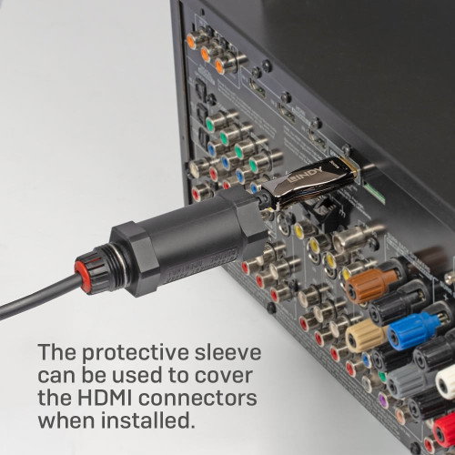 LINDY Cable HDMI 2.1 50 m 48 Gbit/s 4K/8K 120 Hz, Conectores HDMI Tipo A Macho Chapados en Oro, Negro, Referencia 38531