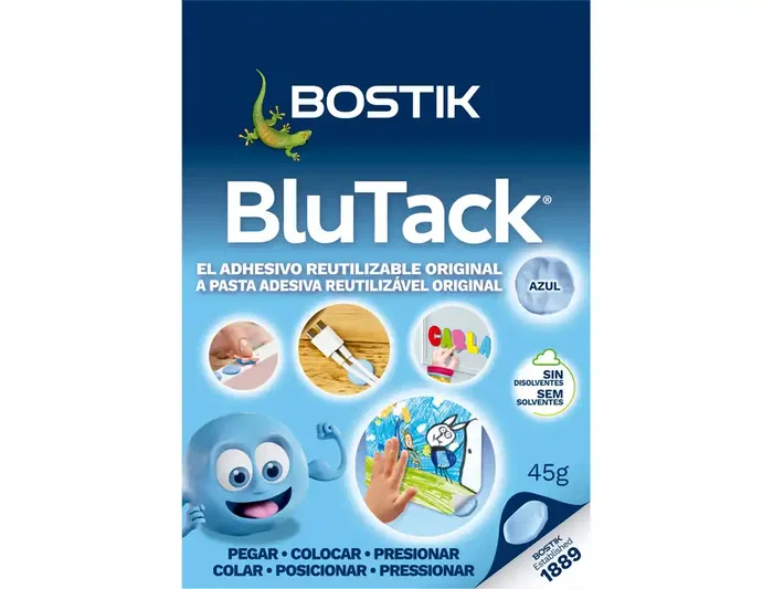 Bostik Masilla Adhesiva Quita y Pon Blu Tack - Fijar Objetos Ligeros sin Agujerear - 45g Bostik Masilla Adhesiva Quita y Pon Blu Tack - Fijar Objetos Ligeros sin Agujerear - 45g